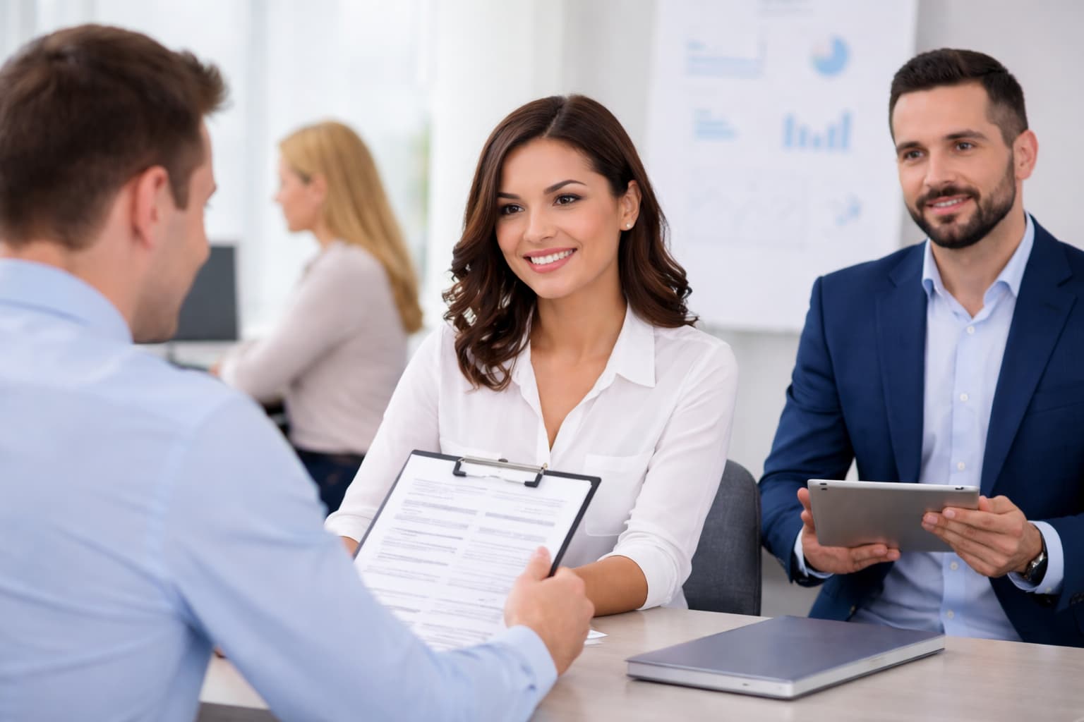 Centro de Evaluación entrevista de evaluación profesional en oficina